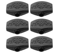 6pcs Metal Guitar String Tuning Pegs Black Square Knobs