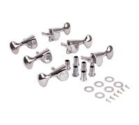 6pcs Metal Guitar Tuning Knobs Tuner Machine Head Electric Chord Knob For Accurate Adjustments Black Tuning Pegs