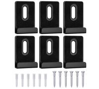 6Pcs Metal Mirror Clips for Wall Mounting, Mirror Holder Clips Heavy Mirror Hangers for The Wall (Black)