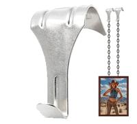 6pcs Metal Mirror Holder Clips - Extra Strong Sticky Hooks Sticky Pads for Hanging Pictures | Mirror Hardware Kit with Large Screws For