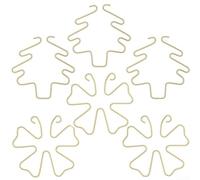 6pcs Metal Plant Supports Leaf-Shaped Design Sturdy Adjustable | Easy to install with flexible openings for pea bean ivy supports promotes vertical growth saves garden space