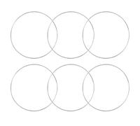 6Pcs Metal Rings for Crafts, 12 Inch Sturdy Silver Metal Wreath Rings, Rust-Resistant Multi-Use Wreath for Making Wedding Decor & Wall Hanging Craft