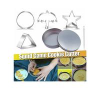 6PCS Metal Squid Game Candy Sugar Cookie Mould Christmas Cookie Biscuit Cutters