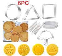 6PCS Metal Squid Game Candy Sugar Cookie Mould Cookie Biscuit Cutters