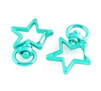 6pcs Metal Star Swivel Clasp Trigger Hook Star Clasps Clip Snap Hook Key Chain Ring Lanyard Craft Bag Parts Pick Outdoor DIY Bag Jewelry