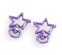 6pcs Metal Star Swivel Clasp Trigger Hook Star Clasps Clip Snap Hook Key Chain Ring Lanyard Craft Bag Parts Pick Outdoor DIY Bag Jewelry
