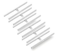 6Pcs Metal Wallet Frame,7.5inch Wallet Clasps Bag Strip Clasp Metal Openable Replacement Iron Lightweight Handmade Purse Wallet Frame Bar for Purse, Wallet, Bag DIY Craft (Silver)