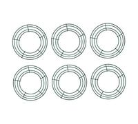 6PCS Metal Wreath Frame Green Wire Wreath Ring Round Wreath Making Ring for Party Home Decor DIY Craft Supply 25cm..
