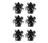 6Pcs Metallic Foil Balloon Weights Holder, Black