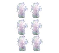 6Pcs Metallic Foil Balloon Weights Holder, Dazzling colors
