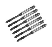 6pcs Metric Spiral Flute Thread Taps, M3 x 0.5 H2 Screw Threading Tap, Nitride Coated 6542 High Speed Steel Machine Tapping Tools for Machinist Repair