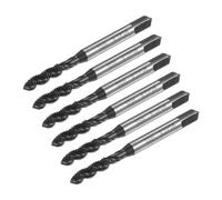 6pcs Metric Spiral Flute Thread Taps, M5 x 0.8 H2 Screw Threading Tap, Nitride Coated 6542 High Speed Steel Machine Tapping Tools for Machinist Repair
