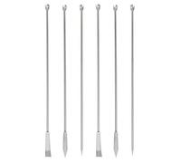 6PCS Micro Lab Sampling Reagent Spoon, 22cm 2 In 1 Lab Spoon Spatula Metal Laboratory Double Head Mixing Spatula For Powders, Gel Cap, Filler, Lab Supplies