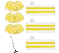 6Pcs Microfibre Steam Cleaner Pads Steam Mop Accessories, Washable and Reusable Microfibre Floor Cloth for Kärcher Easyfix SC 1, SC 2, SC 3, SC 4, SC 5 Steam Cleaners