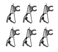 6Pcs Microphone Clips Mini Tie Clips Portable Lapel Mic Clamps for Wireless Microphone (Black)