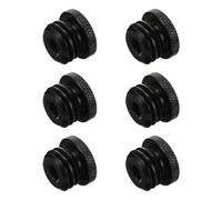 6pcs Microphone Tripod Screw Adapter Black Aluminum Alloy | Fine to Coarse Thread Conversion, Easy Install and Removal, Camera and Microphone Use for Professional or Personal Setups