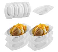 6Pcs Microwave Potato Baker Tray - BPA Free Jacket Potato Cooker Stand for Even Cooking, Quick & Healthy Steamer Tool, Dishwasher Safe Plastic Potato Holder for Medium Potatoes