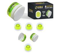 6pcs MINI Adhesive Bullseye Levels | 15mm x 8mm | Small Circular Spirit Level | Precision Round Bubble Level Tools for Levelling Camera, Tripod, Phonograph Turntable, Picture Hanging & DIY
