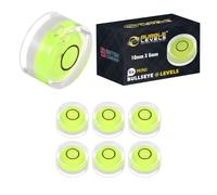6pcs MINI Bullseye Level 10mm x 6mm| Small Circular Spirit Level | Precision Round Bubble Level Tools for Levelling Camera, Tripod, Phonograph Turntable, Picture Hanging & DIY