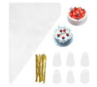 6Pcs Mini Cake Decor Modeling Tool with 8 Piping Bags Mini Cake Decorating Tips Mini Pastry Tips for DIY Mini Polymer Clay Dollhouse Cake Crafts Decoration Display Decor
