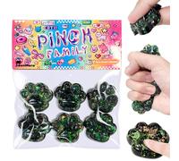 6PCS Mini Cat Paw Squeeze Toy,Cute Cat Paw Fidget Toy Stress Relief Squeeze Toy,Starry Sky Cat Paw Squish Toys Fun Squishy Pinch Taba Toy, for Boys Girls Birthday Party Supplies