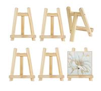 6PCS Mini Easels-20×15cm, SHAIDOJIO Small Picture Stand, Mini Wooden Tabletop Easel Stand for Display, Small Painting Easel, Mini Artist Easel for Photos Drawing Painting Card Calendar Weddings