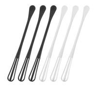 6pcs Mini Egg Whisk Manual Hand Mixer Dual Ended Kitchen Gadget | PP Construction, Ergonomic Non Skid Grip, Smooth Rounded Edges, Lightweight Portable Design for Baking and Pancake