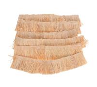 6pcs Mini Hay Roof Thatch for Dollhouse and Fairy Garden | Natural Grass and Hay Texture, Khaki Finish, Easy Shaping for Micro Model Making and Rustic Decor