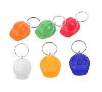 6pcs Mini Helmet Keychain for Construction Party Favors Adorable Hard Hat Design for Celebrations Lightweight and Handy Accessory for Men and Women