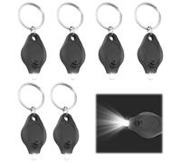 6Pcs Mini LED Flashlight Keychain, Portable LED Key Ring Torches Ultra Bright Key Ring Light Torch with Hook Super Bright Light Up Keyrings for Kids Adults Small Flashlight for Outdoor Emergency