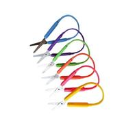 6pcs Mini Loop Scissors, Self-Opening Adaptive Design Scissor, 14cm Colorful Handle Safety Scissors for Kids Children Schools Special Need