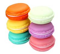6Pcs Mini Macaron Box Jewelry Storage Box Pill Organizer Earphone Container Multiuse Macaron Case