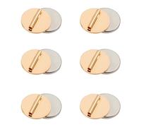 6pcs Mini Magnetic Brooch Pin Converter, Harm Free Clothing Magnet Buckle Magnet Metal Lapel Pin, Pin Holder Magnet Almost Invisible Metal Pin Backs for Scarf Hijab Shawls Thin Fabric (Gold)