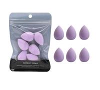 6PCS Mini Makeup Sponge Small Beauty Sponge Blender Set for Foundation, Powder, Concealer Highlight,and Eye Shadow, Purple