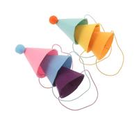 6pcs Mini Party Hats for Pets with Elastic Cord