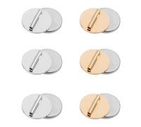 6pcs Mini Pin Brooch Converter, Magnetic Brooch Pin Converter Almost Invisible and Harm Free Metal Pin Backs for Thin Fabric (3 Gold and 3 Silver)