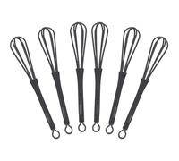 6PCS Mini Plastic Whisks Set - Small Whisk for Hair Dye Color Mixing Hairdressing Dye Silicone Egg Beater for Blending Eggs Cream Sauces