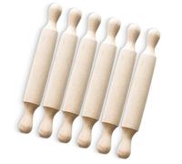 6PCS Mini Rolling Pin, for Kids, Small Dough Rollers with Double-Roller Handles, Child-Friendly Non-Stick Rolling Pin Set for Baking, Playdough, Crafts, Cookies, Easter and Christmas Activities