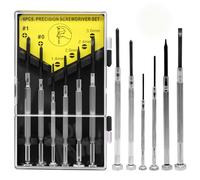 6Pcs Mini Screwdriver Set, Precision Repair Tool Kit with 6 Different Size Screwdrivers, Precision Screwdriver with Mini Pocket Size Carrying Case, Perfect for Glasses, Watches, Remotes and Computers
