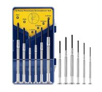 6Pcs Mini Screwdriver Set,Precision Repair Tool Kit with 6 Different Size Screwdrivers,Small Screwdriver Set,Eyeglass Repair Screwdriver,Mini Screwdriver Kit for Glasses,Watches,Jewelers so on