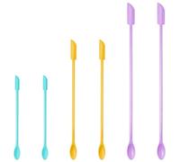 6Pcs Mini Spatula Silicone Spatula Set Beauty Spatulas Makeup Spatulas Small Makeup Scrapers for Cosmetics Reusable Thin Jar Scraper Tiny Lotion Jar Scraper for Kitchen Food Jam Spreader Bottle