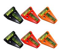 6PCS Mini Spirit Level, Small Spirit Level for Caravan Level, DIY Projects, Furniture Leveling, T-Type Bubble Level Design （Red，Black and Orange ）