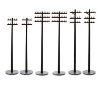 6pcs Mini Telegraph Pole Sand Table Decor for Micro Landscape 1: 42