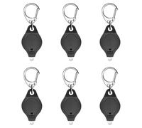 6Pcs Mini UV Note Checker Keychain Flashlights, Pocket-Sized Blacklight Torches with LED UV Detector for Banknote Verification, ID Checking Stamps Pet Stains Travel & Everyday Carry Keyring Torch