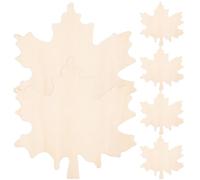 6pcs Mini Wood Cutting Board DIY Maple Leaf Shape for Christmas Season | Wood, Smooth Surface and Polished Edges, Party Serving for Cheese, Desserts, Hosts and Crafters