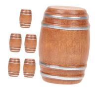 6pcs Miniature Wooden Pickle Barrels Retro Charm Dollhouse Accessories Vintage Design for Home Decor Detailed Craftsmanship for Collectors and Display Cabinets