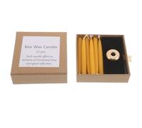 6pcs Minute Mindful Meditation Taper Candle Set with Brass Holder