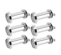6PCS Mirilla de Puerta Mirilla Gran Angular de 220 Grados Mirilla de Seguridad Ajustable antirrobo con Cubierta Trasera para casa Apartamento Aleación de Zinc Plata
