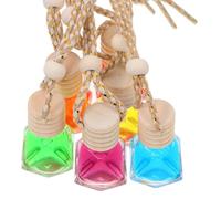 6pcs Ml Hanging Perfume Bottle for Car Decoration Glass Pendant | Blue Ocean, Lavender, Osmanthus, Orange, Lemon, Jasmine, Six Colours Included