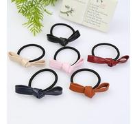 6Pcs Modern Simple Bow Hair Band Elastic Bows Ponytail Holder Rubber Band Tie Hair Rope Hair Scrunchies Bowknot Hair Accessories for Women Headwear